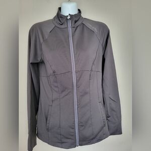 Under Armour Gray Full-Zip Jacket Women Size Small